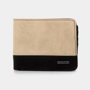 Billetera para caballero Life Style, beige con negra