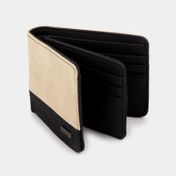 Billetera para caballero Life Style, beige con negra