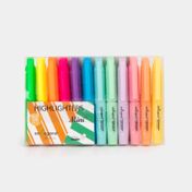 Resaltador delgado mini Enlegend neón, pastel x12 unidades