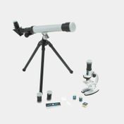 Set de microscopio y telescopio x 35 piezas
