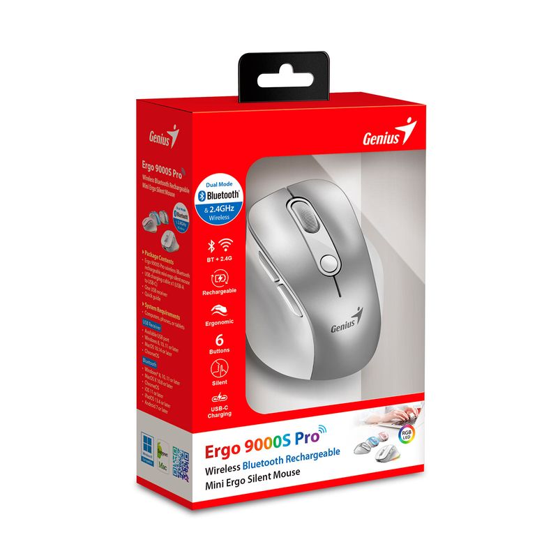 mouse-inalambrico-erho-9000s-pro-plateado-genius-6-4710268261025