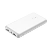 Batería portable USB Belkin de 20.000 mAh, blanca