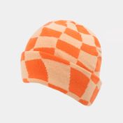 Gorro a cuadros de 21 cm, naranja