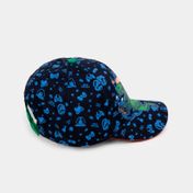 Gorra infantil diseño de dinosaurio, negra con azul