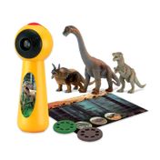Proyector didáctico con 3 figuras dinosaurios
