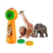 Proyector didáctico con 3 figuras animales de la selva