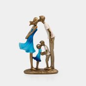 Figura de 24.5 cm 2 parejas, azul con blanco