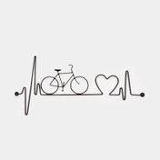 Adorno de pared 27.5 x 60 cm metálico bicicleta y corazón