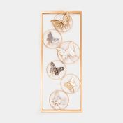 Cuadro metálico de 61 x 25 cm círculos con mariposas