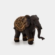 Figura de 10  x 15 cm elefante con manta dorado (surtido)