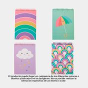 Libreta A5 argollada rayada (surtida)