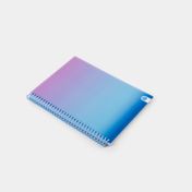 Cuaderno A5 argollado rayado de 80 hojas, azul degrade