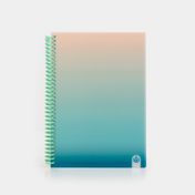 Cuaderno A5 argollado rayado de 80 hojas, verde degrade