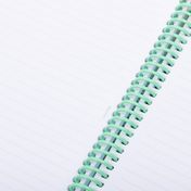 Cuaderno A5 argollado rayado de 80 hojas, verde degrade
