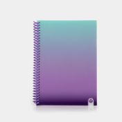 Cuaderno A5 argollado rayado de 80 hojas, lila degrade