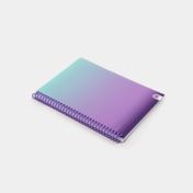 Cuaderno A5 argollado rayado de 80 hojas, lila degrade