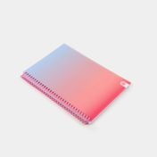 Cuaderno A5 argollado rayado de 80 hojas, rosa degrade
