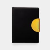 Portabloc A4 circle con cierre, negro con dorado