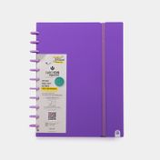 Cuaderno A4 argollado rayado de 80 hojas, lila