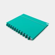 Cuaderno A4 argollado rayado de 80 hojas, verde