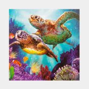 Kit de pintura de diamantes tortugas coral