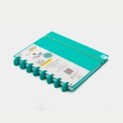 Cuaderno A5 argollado rayado de 80 hojas, verde