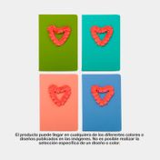 Libreta ejecutiva diseño de corazón (surtido)