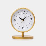 Reloj de mesa dorado de 15 x 10.5 cm