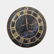 Reloj de pared con borde dorado 40 cm