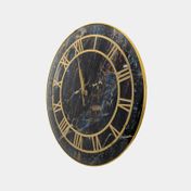 Reloj de pared con borde dorado 40 cm