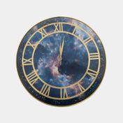 Reloj de pared con borde dorado 50 cm