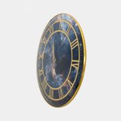 Reloj de pared con borde dorado 50 cm
