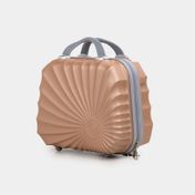 Neceser espiral oro rosa de 24.5 x 30 cm