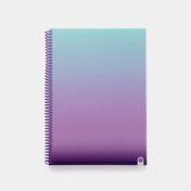 Cuaderno A4 argollado rayado de 80 hojas, lila degrade