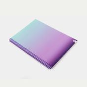 Cuaderno A4 argollado rayado de 80 hojas, lila degrade