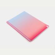 Cuaderno A4 argollado rayado de 80 hojas, rosa degrade