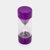 Reloj de arena en cápsula transparente de 15 minutos, morado