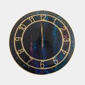 Reloj de pared manchas multicolor con borde dorado 50 cm
