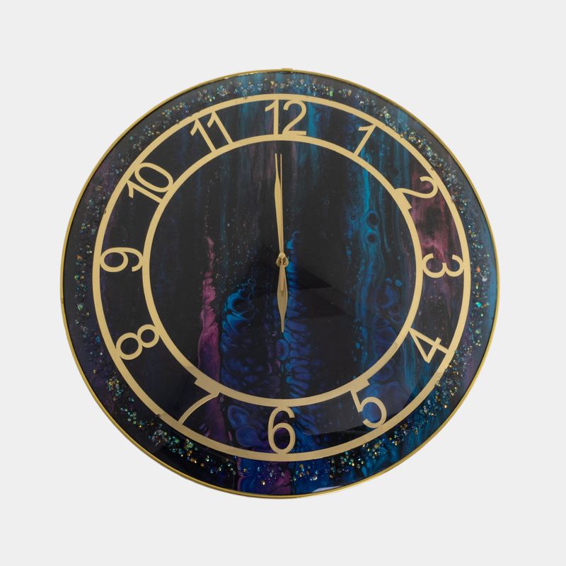 reloj-de-pared-circular-50-cm-manchas-multicolor-con-borde-dorado-7701016785884