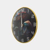 Reloj de pared borde plateado de 25 cm