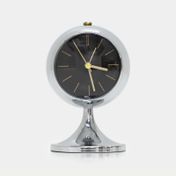 Reloj despertador plateado de 13.5 x 8.5 cm
