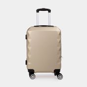 Maleta de viaje con ruedas de 20", dorada