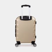 Maleta de viaje con ruedas de 20", dorada