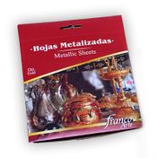 Hojas metalizadas doradas x 25 unidades