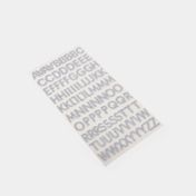 Stickers de espuma alfanumérico plateado