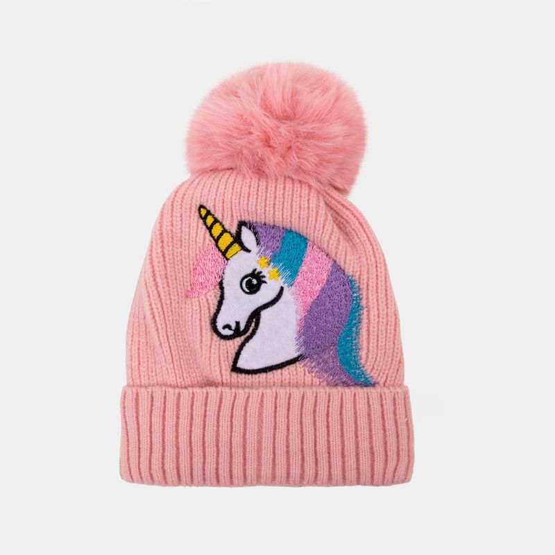gorro-infantil-diseno-unicornio-con-pompones-rosado-7701016795685