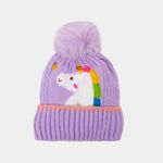 gorro-infantil-diseno-unicornio-con-pompones-lila-7701016795715