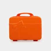 Neceser tipo maletín rayas naranja de 22 x 31 cm