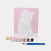 Kit de pintura por números gato con flores