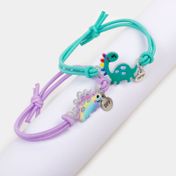 Set de pulseras mejores amigas dinosaurio x 2 unidades